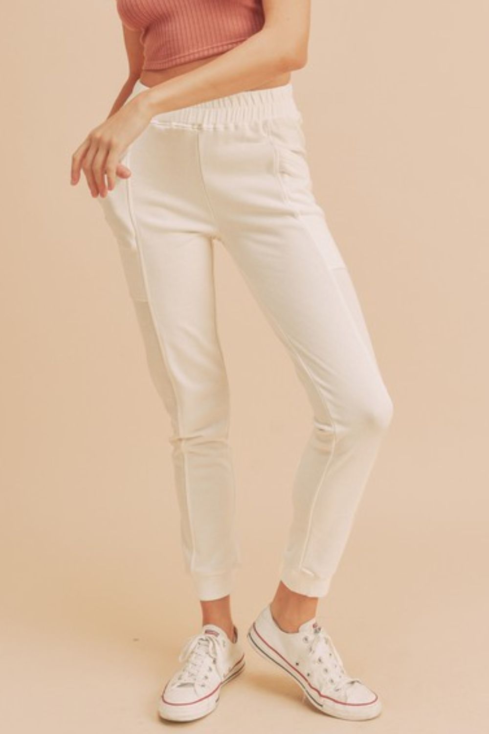 Pantalones jogger casuales con cintura y bolsillos para mujer – COMFYPANTS