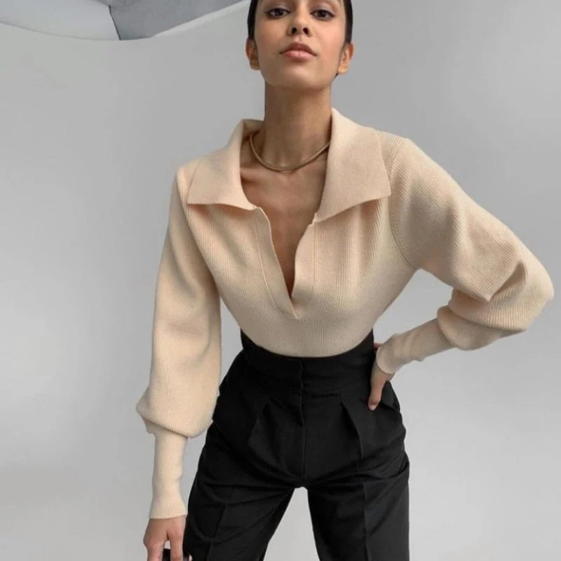 LOBKE - Elegante suéter de punto para mujeres