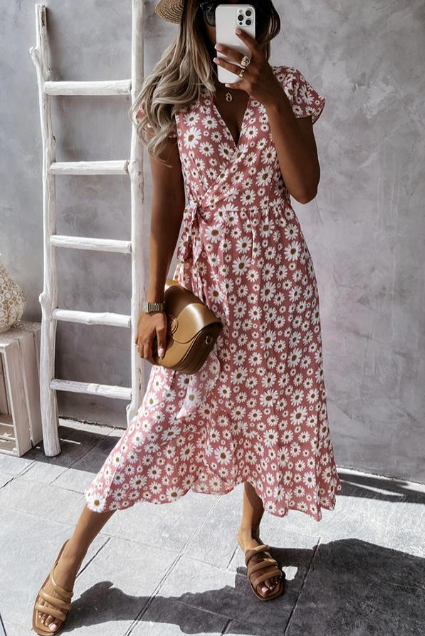 Vestido de verano para mujer con escote en V – NATIVIDAD