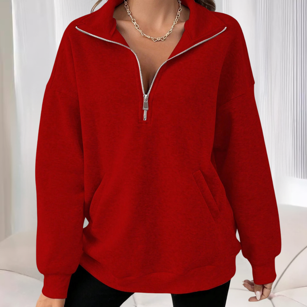 NADIA - Jersey polar con cremallera para mujer