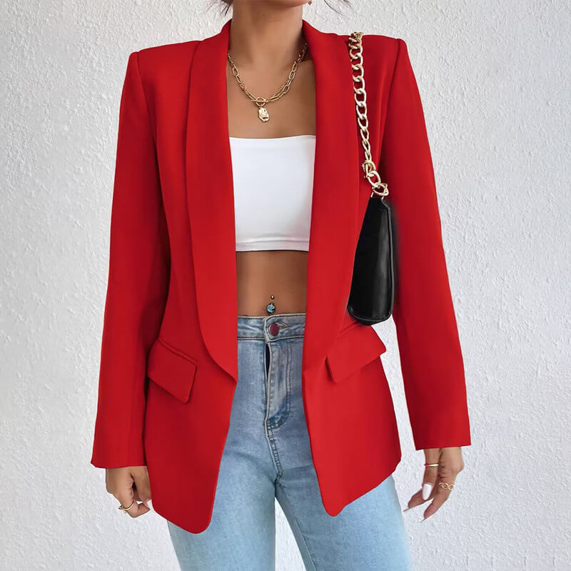 DOUTZEN - Blazer clásico para mujeres