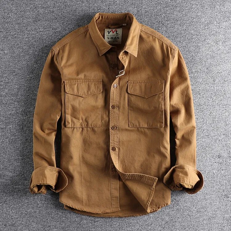 Camisa utility de manga larga para hombre, estilo casual y funcional – ROKAR