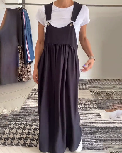 Vestido de jardín ligero y fluido para dama con detalles modernos y elegantes – ALTHEA LUMINA