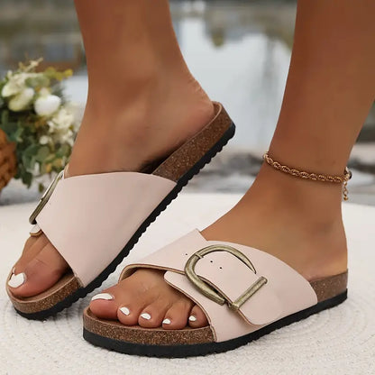 Sandalias de mujer abiertas y ligeras de corcho para un estilo cómodo y chic – ELARA