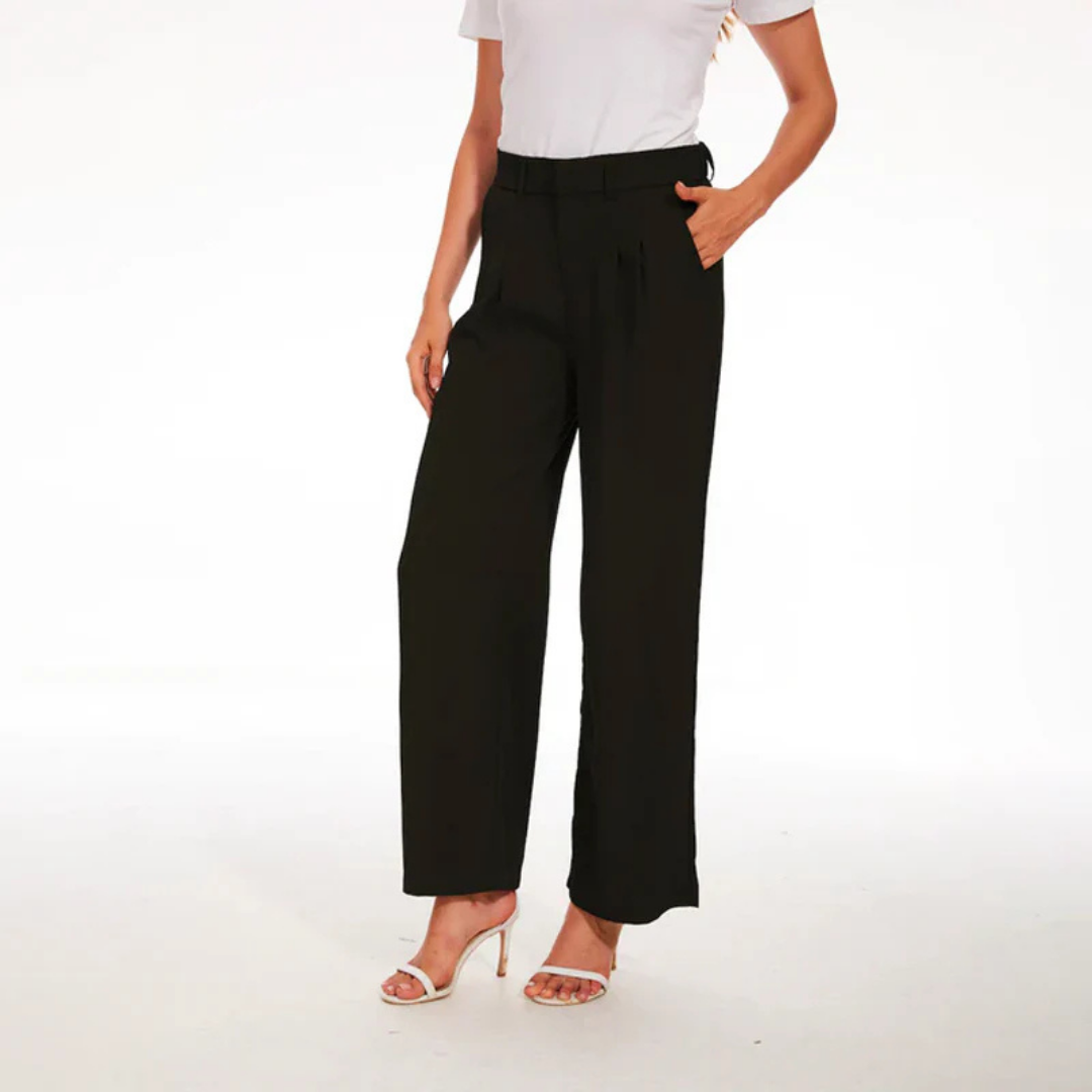 Pantalón de mujer de pierna ancha y talle alto – BREEZA