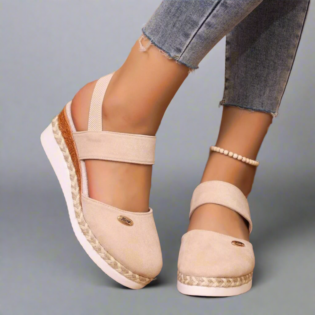 Sandalias de cuña con banda ancha para mujer – LORELEI