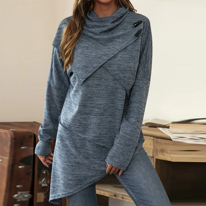 SIBYLLA - Suéter de cuello alto cómodo para mujeres