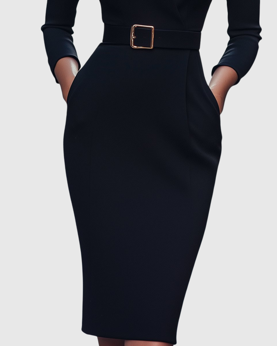 Claribel – Vestido negro refinado de fiesta para mujer