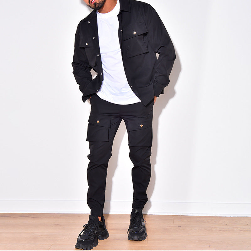 Conjunto cargo de hombre con sudadera y pantalón a juego – RYDER