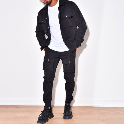 Conjunto cargo de hombre con sudadera y pantalón a juego – RYDER