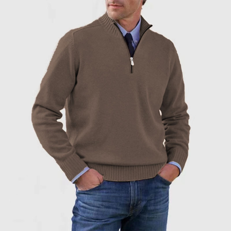 MARINER - Suéter de punto con media cremallera para hombre