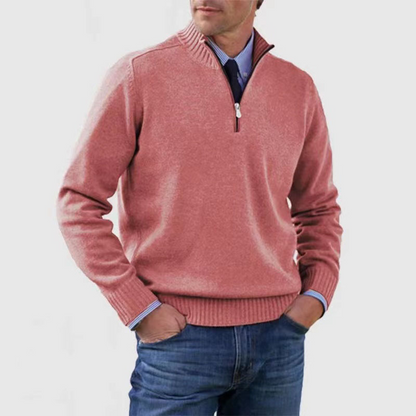 MARINER - Suéter de punto con media cremallera para hombre