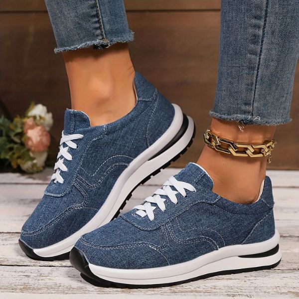 Zapatillas cómodas de mujer con estilo vaquero y suela ligera – LYNNA