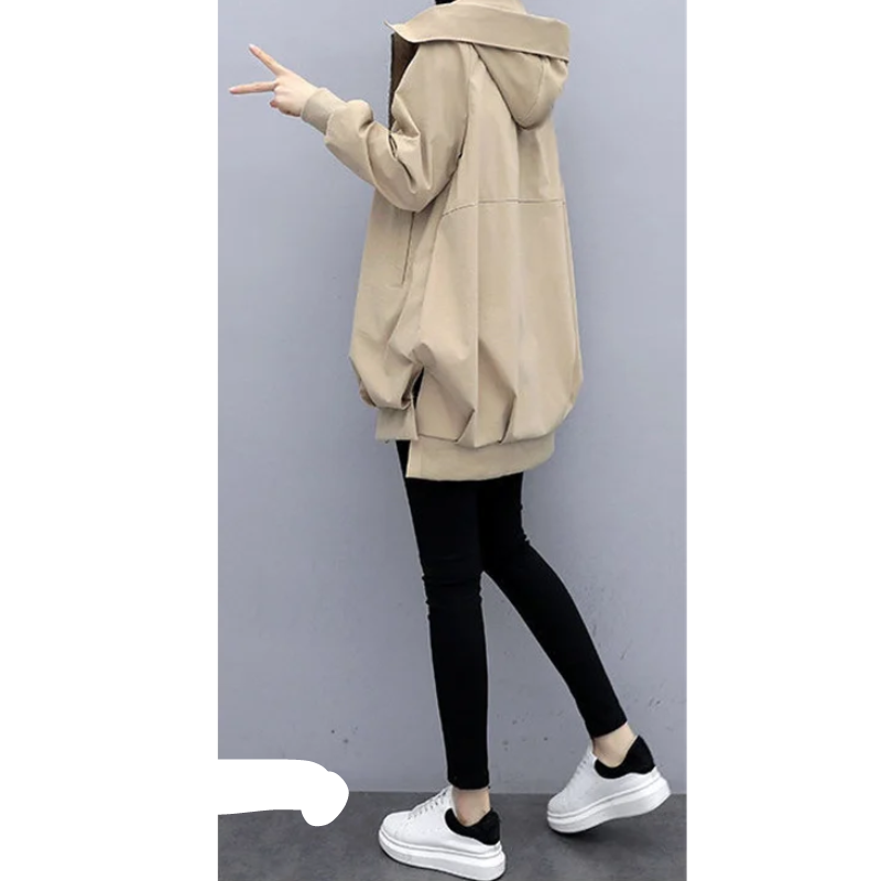 FLORINA - Trench coat ligero con cremallera y corte relajado para mujer