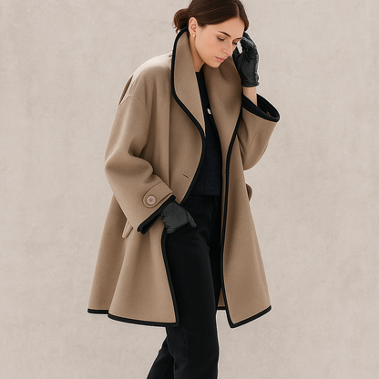 Abrigo de invierno oversize para mujer con diseño tipo gabardina – CELEYA