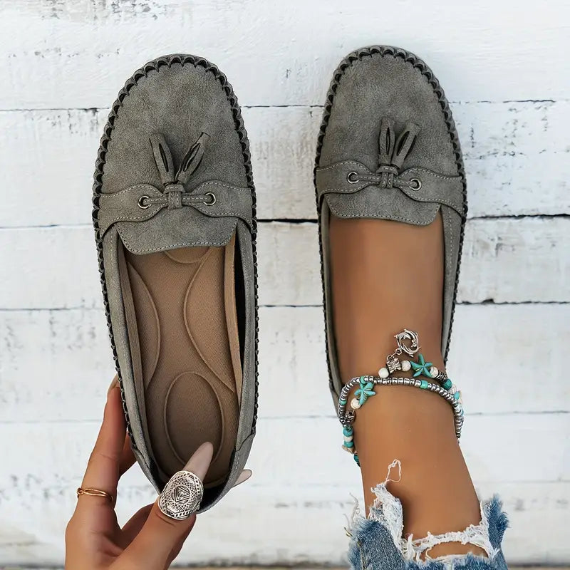 Mocasines elegantes para mujer con lazo y suela flexible – LUNIA FLEX