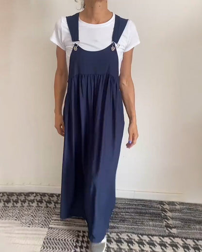 Vestido de jardín ligero y fluido para dama con detalles modernos y elegantes – ALTHEA LUMINA