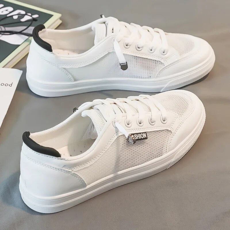 Zapatillas bajas de mujer con paneles de malla – SELVINA