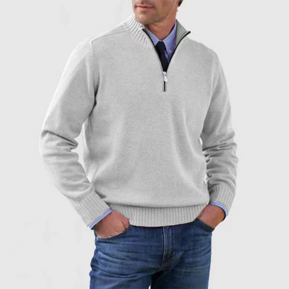 MARINER - Suéter de punto con media cremallera para hombre