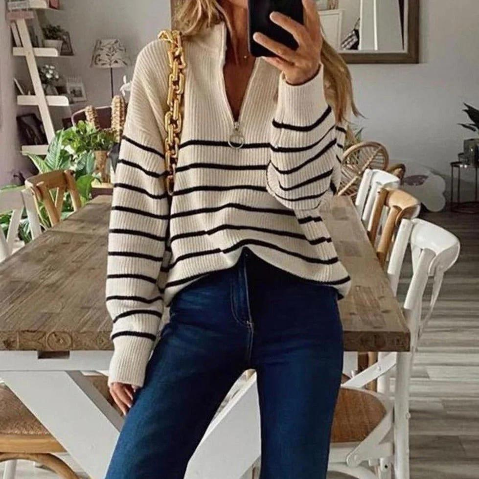 SARAI - Suéter de canalé con estilo para mujeres