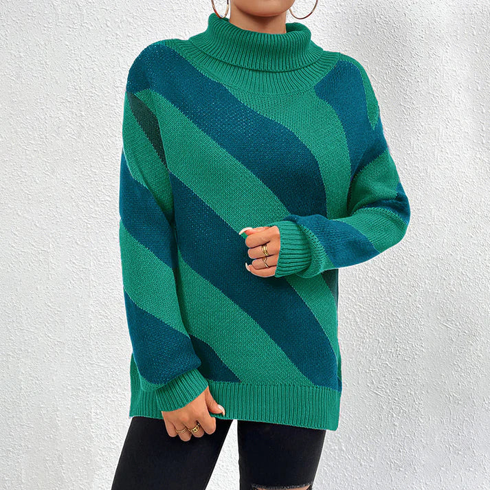 SAVINA – Suéter casual de rayas para mujer