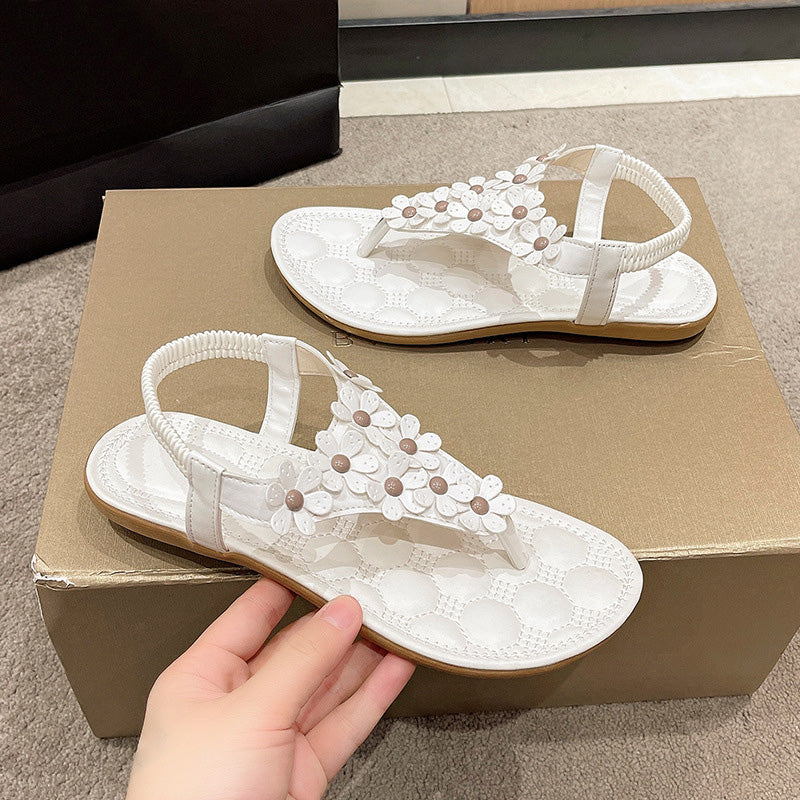 Sandalias ortopédicas para mujer con detalle floral y suela anatómica – SELVIA CONFORT