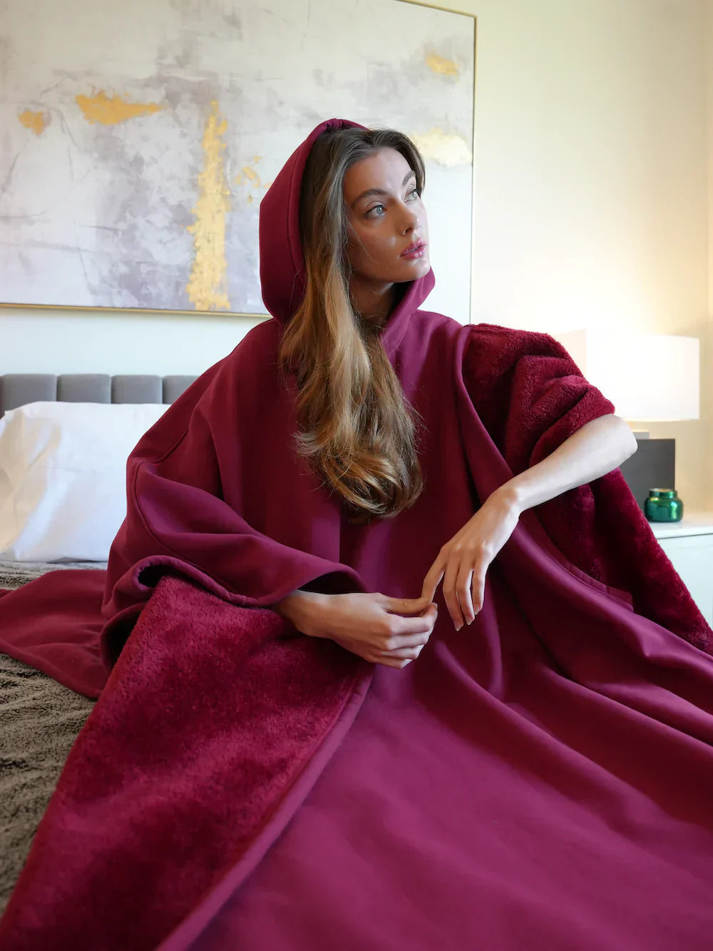Manta con capucha de felpa suave unisex – NUVIKA