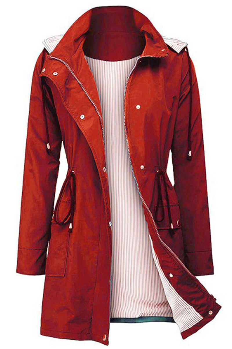 Chaqueta ligera para mujer con capucha y cordón ajustable – TAMIRA