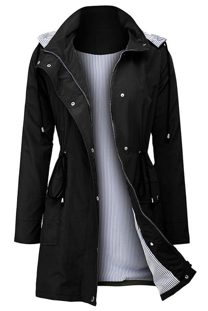 Chaqueta ligera para mujer con capucha y cordón ajustable – TAMIRA