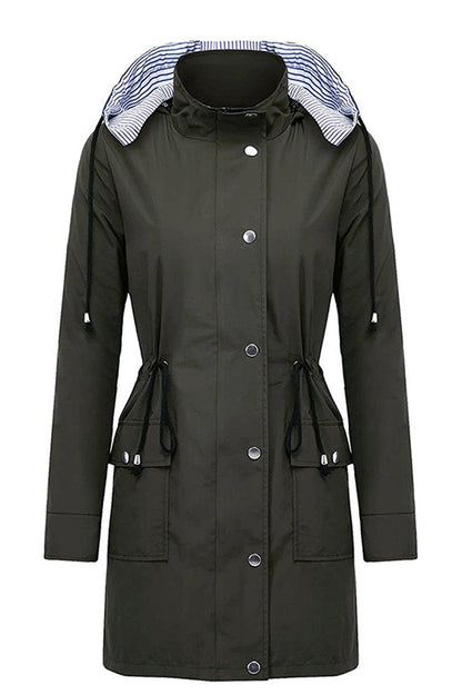 Chaqueta ligera para mujer con capucha y cordón ajustable – TAMIRA
