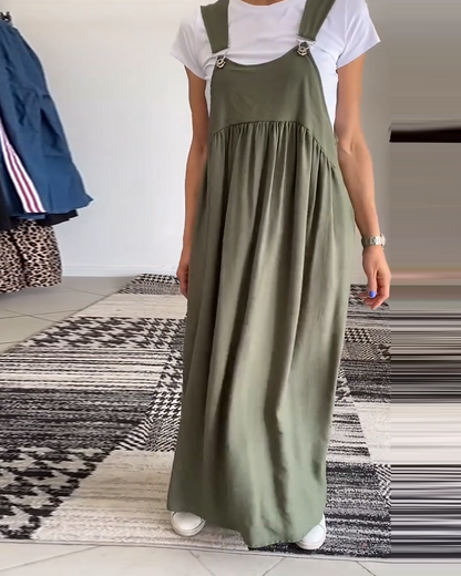 Vestido de jardín ligero y fluido para dama con detalles modernos y elegantes – ALTHEA LUMINA