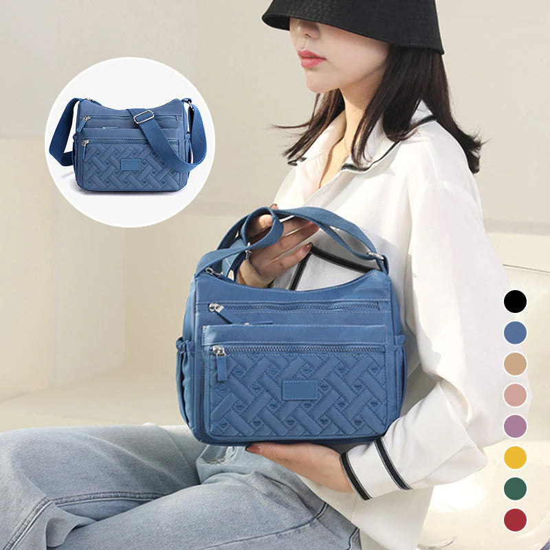 Bolso de hombro clásico y elegante con acabado lujoso – LUVINA