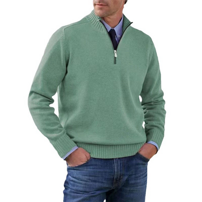 MARINER - Suéter de punto con media cremallera para hombre