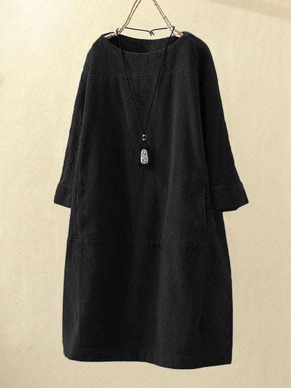 Vestido midi elegante de Tencel con corte favorecedor – VIENNA