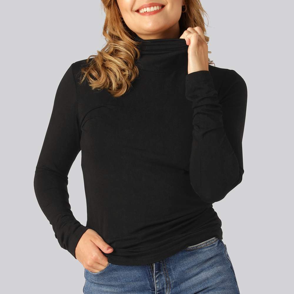 ISLA - Suéter de cuello alto ajustado con diseño elegante para mujer
