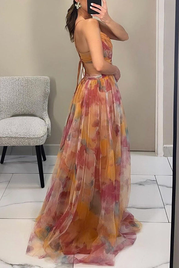 GARDENIA – Vestido largo para mujer con estampado floral