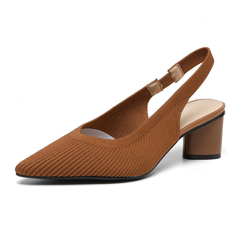 Tacones elegantes con punta fina y tira trasera – VALSERA