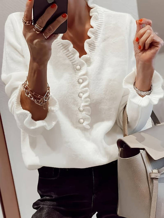 Blusa camisera con fruncido y estilo moderno – LIANEL