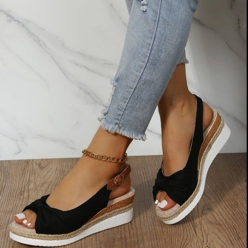 Sandalias ortopédicas de mujer con punta abierta y soporte plantar – VITALIA