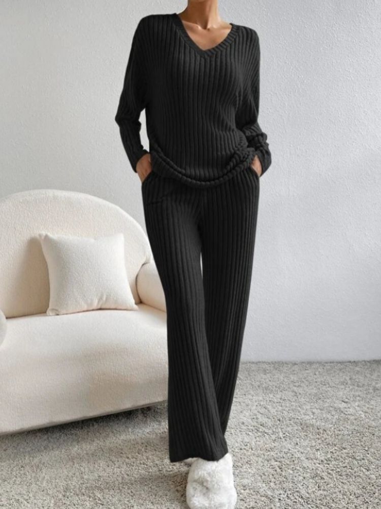 HARLEY - Conjunto elegante de suéter y pantalón para mujeres