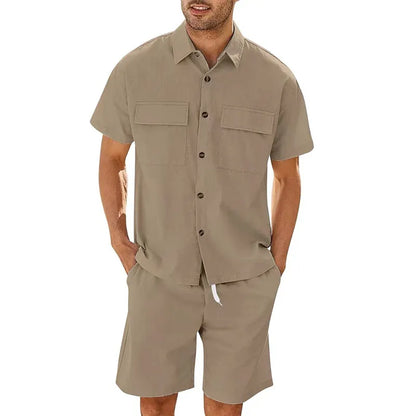 Conjunto veraniego de camiseta y pantalón corto para hombre – ARDEN COAST
