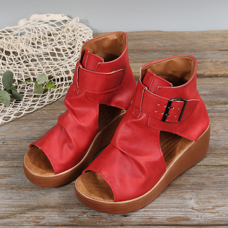 Eva - Sandalias de Cuña de Moda para Mujer en Verano