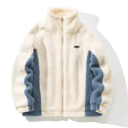 REVARN – Chaqueta de hombre estilo vintage en tejido polar cálido