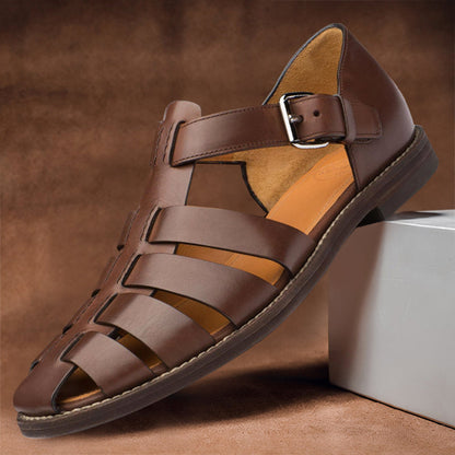 Sandalias de Cuero para Mujer con Diseño Perforado y Comodidad Veraniega – MERITA