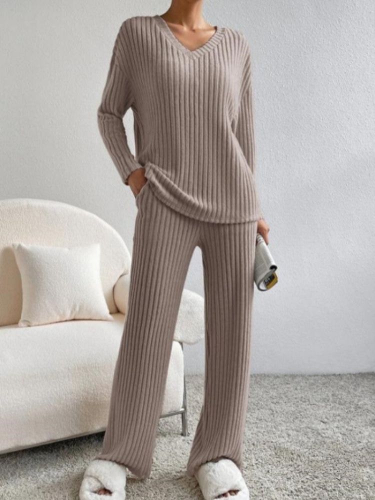 HARLEY - Conjunto elegante de suéter y pantalón para mujeres