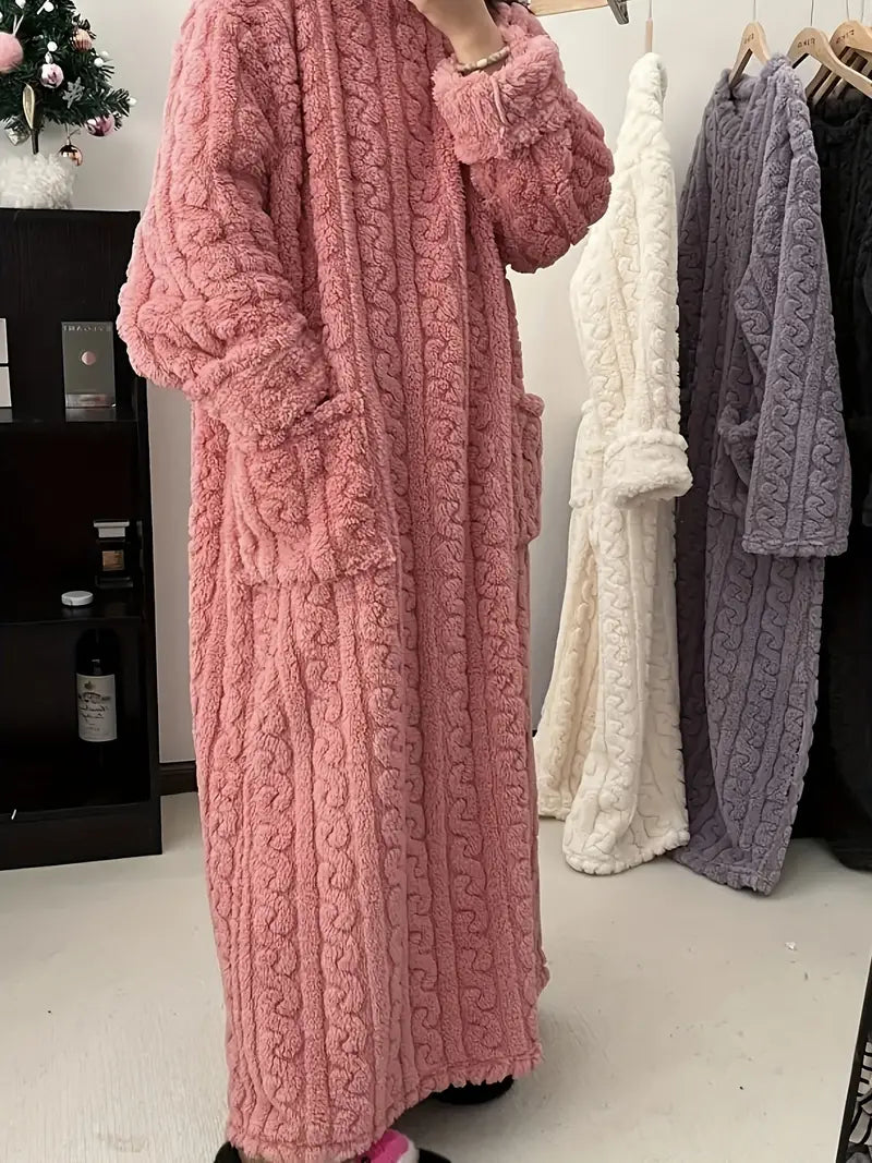 LINA - Camisón de felpa suave para mujer