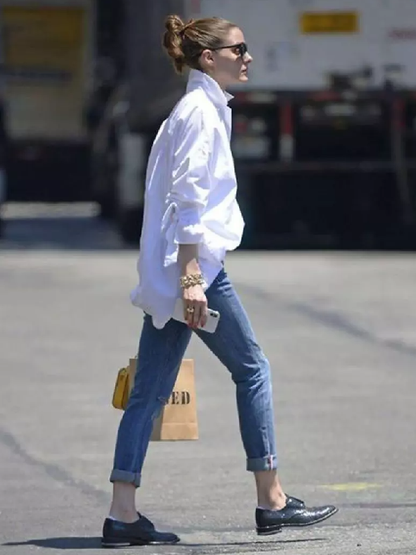 Camisa oversize para mujer con espalda larga y estilo relajado – MAELYS