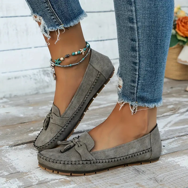Mocasines elegantes para mujer con lazo y suela flexible – LUNIA FLEX
