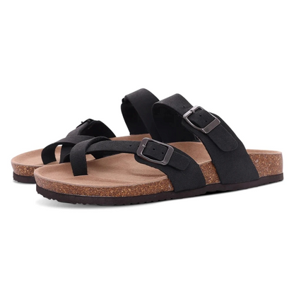 Sandalias de corcho para mujer con plantilla ergonómica y tiras ajustables – EVANIA