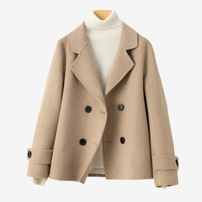 Chaqueta corta de lana con corte clásico para mujer – AIRLEA